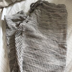 Cozy Gray Waffle Knit Pants